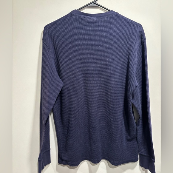 Polo Ralph Lauren Blue Waffle Long Sleeve - Picture 4 of 4